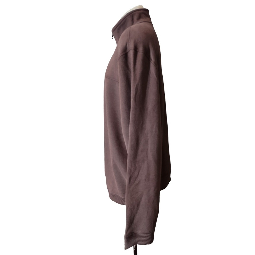 Arrow Pullover 2XLT Men Cabin Core Norm Core Brown Quarter Zip Mock Neck Sweater - Picture 5 of 10